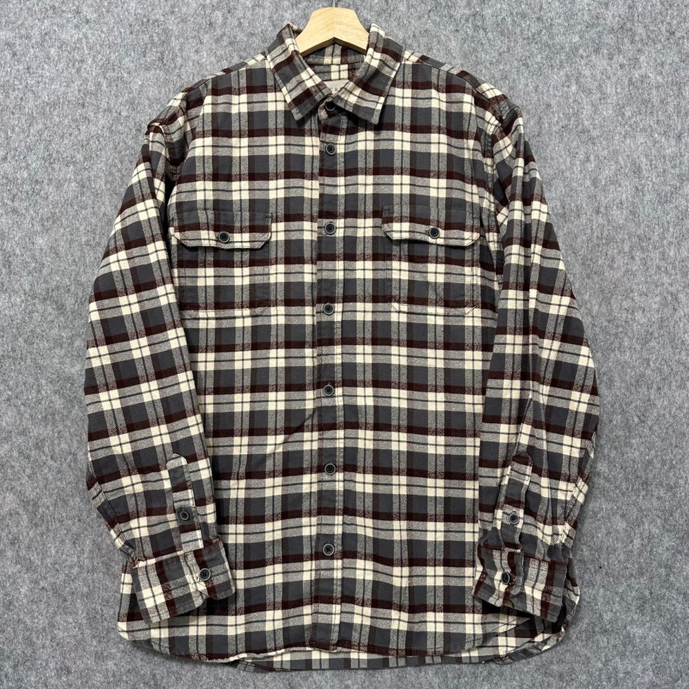 JACHS Mens Classic Plaid‎ Flannel Button Down Shirt Long Sleeve Size L